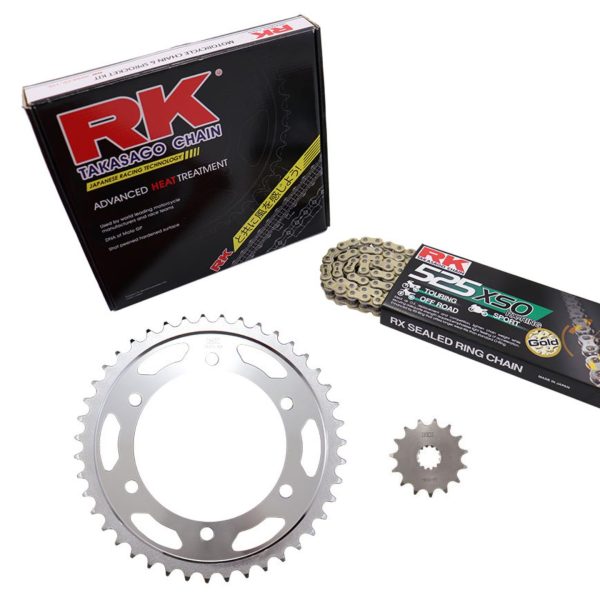 RK KIT Αλυσίδα-Γρανάζια 16/43 GB525XRE-114L 520K/867C Χρυσή TDM850'99-01 1