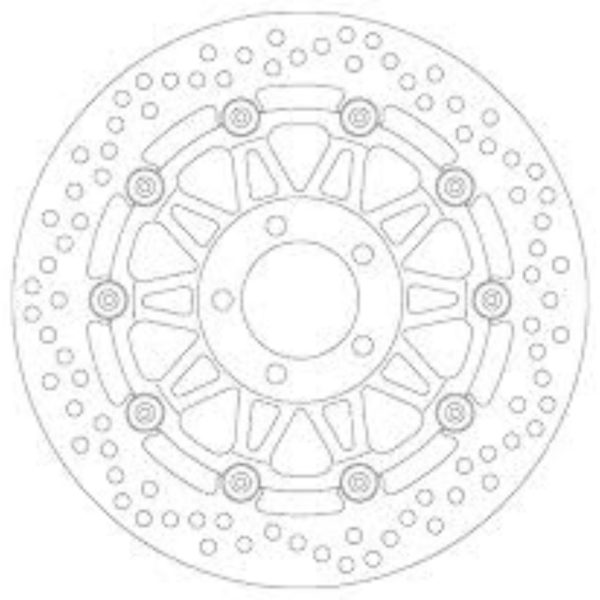 Δισκόπλακα SBS/5100 300X61X5,0X5X10,5 Εμπρ. GPZ1100,ZR750,ZX-6R 1