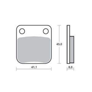 Τακάκια SBS 100HM FA54 STD FR/RR 1