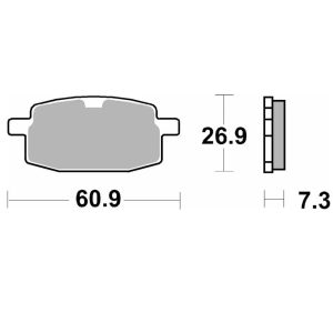 Τακάκια SBS 111HF SFA169 PEUGEOT/V-CLIC50, YAMAHA/JOG50 1