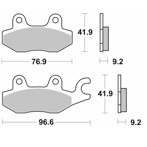 Τακάκια SBS 119HF SFA197 SCOOTER 50-125CCM,AGILITY125(RR), TARGET125,RCX185I (FR) 1