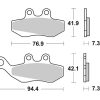 Τακάκια SBS 120HM SFA194 SCOOTER 50-125CCM 1
