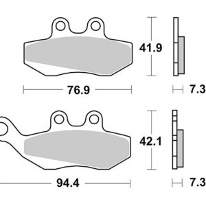 Τακάκια SBS 120HM SFA194 SCOOTER 50-125CCM 1