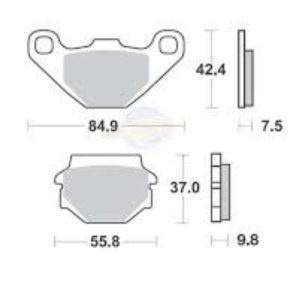 Τακάκια SBS 135HF SFA067 ADLY/ATV150 Πίσω,COMBIZ125(FR) 1