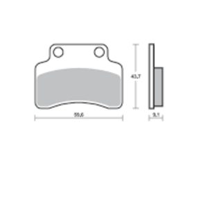 Τακάκια SBS 141HM FA235 SCOOTER 50-124CCM,KEEWAY/MATRIX50/125/150 1