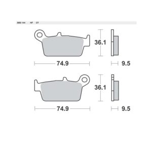 Τακάκια SBS 144HF FA131 SCOOTER 50-124CCM 1