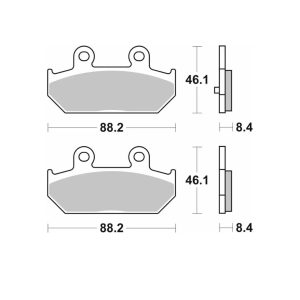 Τακάκια SBS 182MS FA412 MAXI SCOOTER 250-600CCM 1