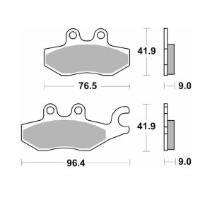 Τακάκια SBS 187MS FA418 MAXI SCOOTER 250-600CCM,MEDLEY125/150 Πίσω 1