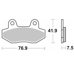 Τακάκια SBS 200HM/Πάχος 7.5MM FA86 MAXI SCOOTER 125-249CCM,SYM/VF185(FR) 1