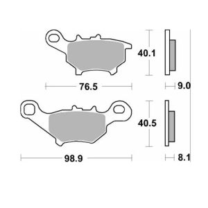 Τακάκια SBS 206HF FA384 SCOOTER 50-124CCM 1