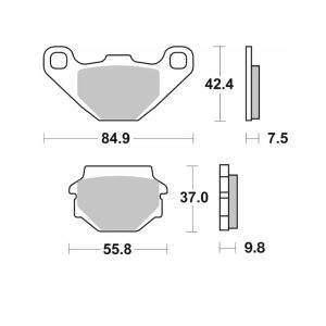 Τακάκια SBS 546HF FA67 STD FR/RR 1
