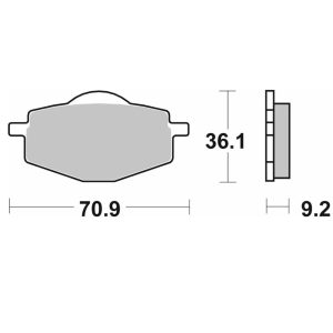 Τακάκια SBS 575HF FA101 STD FR/RR 1