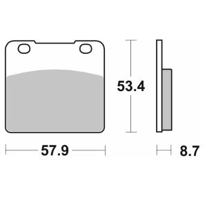 Τακάκια SBS 577HF FA103 STD FR/RR 1