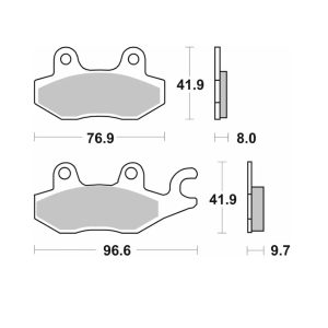 Τακάκια SBS 633HF FA165/2 STD FR/RR 1