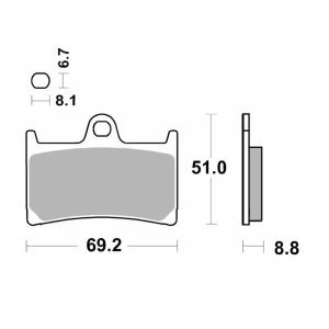 Τακάκια SBS 634HS FA252-FA380 FR 1