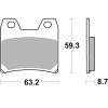 Τακάκια SBS 770LS FA348 RR 1