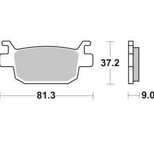 Τακάκια SBS 832LS FA415 RR BN251 ABS E4,BN302,TRK251 E4,LEONCINO250,RKV125/150 1
