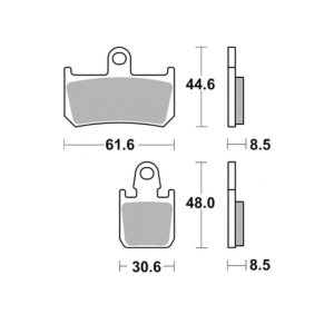 Τακάκια SBS 839HS FA442/4 FR YZF1000R1'07-14,YZF1000R1 ABS'12-14,MT01'07-16 1