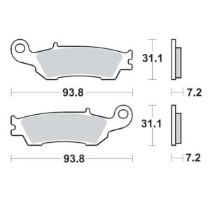 Τακάκια SBS 840RSI FA450 MX ATV RACING 1