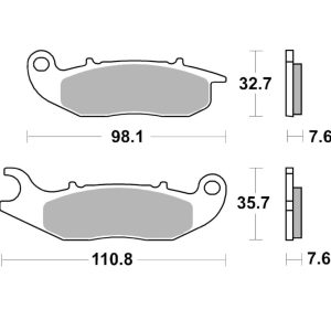 Τακάκια SBS 859SI FA465 Εμπρός CRF250L'14,PCX125-150'21 1