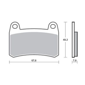 Τακάκια SBS 933HS FA658 FR BN251 ABS E4,BN302,TRK251 E4,LEONCINO250,RKV125/150 1
