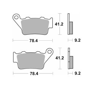 Τακάκια SBS 675CS CARBON FA208 STD FR/RR 1