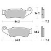 Τακάκια SBS 694CS CARBON FA185-FA389 MX ATV 1