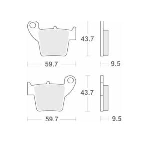 Τακάκια SBS 777CS CARBON FA346 MX ATV 1