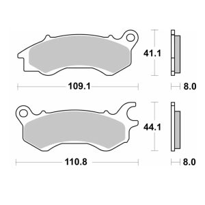 Τακάκια SBS 235HM SFA709 STD FR DY125RS'13-21,VIESTE125,DAYTONA/SPRINTER125,ASUS125i 1