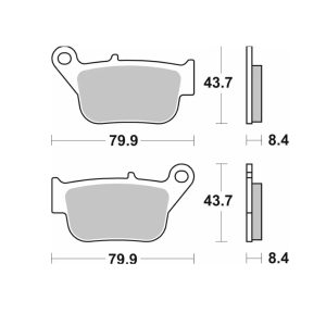 Τακάκια SBS 221HF FA678 Πίσω YP250X-MAX'14-16 1