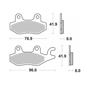 Τακάκια SBS 134HM FA165-FA215 SCOOTER 50-125CC/BURGMAN400 FR/RH 1
