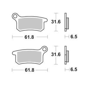 Τακάκια SBS 783SI FA357 KTM/SX65/85'02-11 1