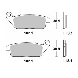 Τακάκια SBS 627HS FA142-FA226 FR 1
