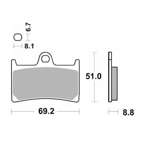 Τακάκια SBS 634HF FA252-FA380 STD FR/RR 1