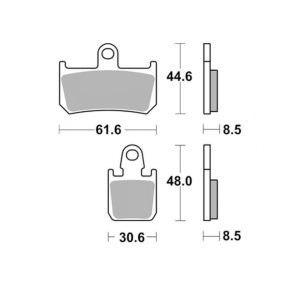 Τακάκια SBS 839RS/RST FA442/4 FR RACING YZF1000R1'07-14,YZF1000R1 ABS'12-14,MT01'07-16 1