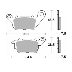 Τακάκια SBS 226HM FA694 Εμπρός N-MAX155'15-18,CRYPTON-S115'18,XCITING400I'12 1
