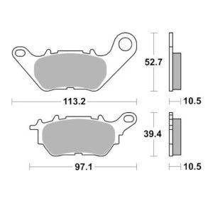 Τακάκια SBS 932HF FA662 Πίσω YZF250R25,YZF321R3,MT-03/321,MT-25/250 1
